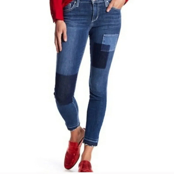 NWT Joe’s Jeans Daisy Patchwork Mid Rise Skinny Ankle Jean 30 - Picture 1 of 15